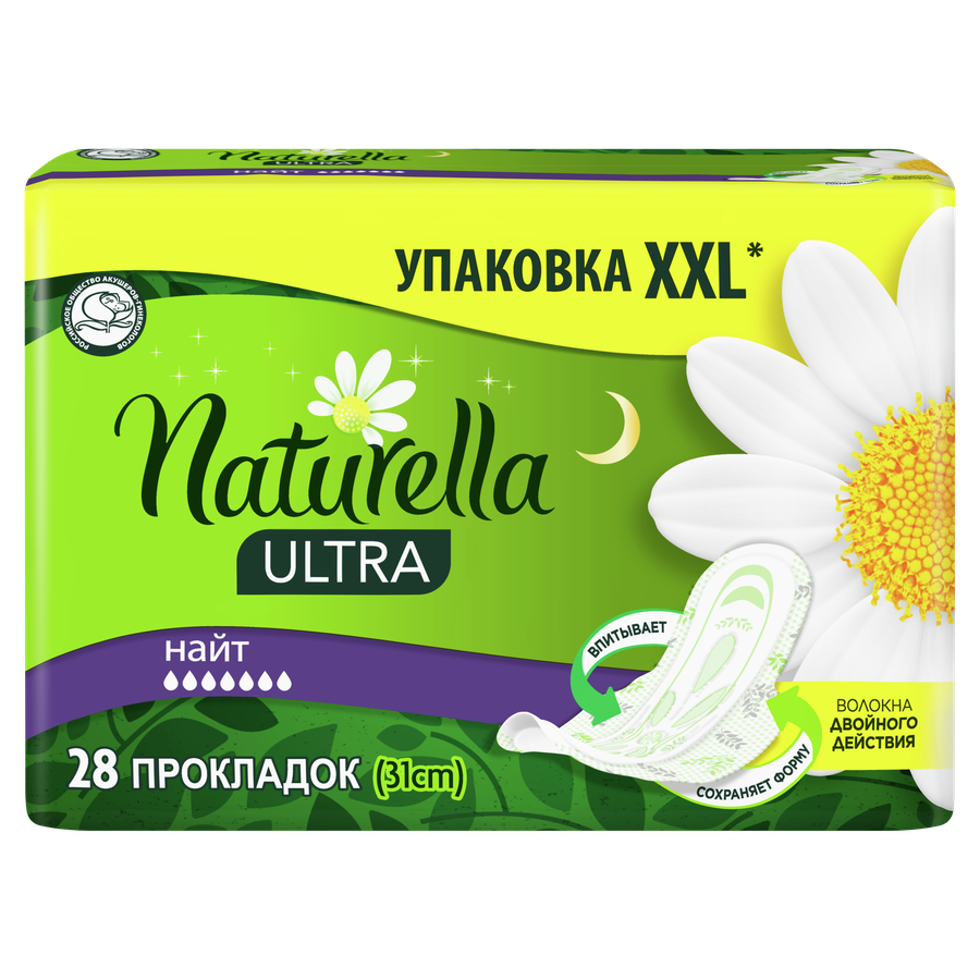 Прокладки ночные NATURELLA Ultra Night, 28шт