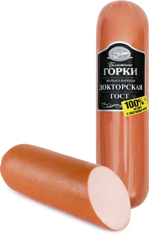 Колбаса вареная БЛИЖНИЕ ГОРКИ Докторская, весовая