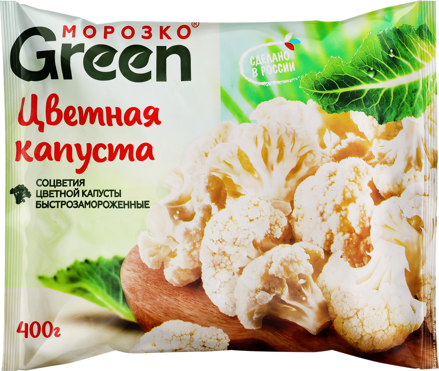 Капуста цветная замороженная МОРОЗКО GREEN, 400г