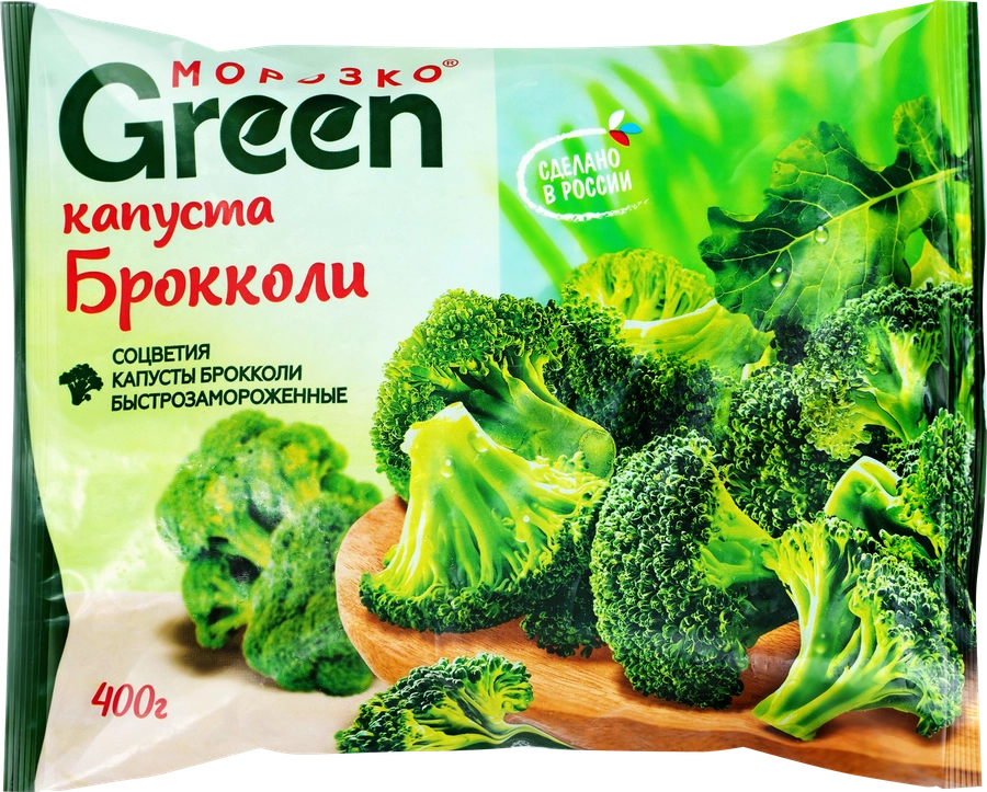 Капуста брокколи замороженная МОРОЗКО GREEN, 400г