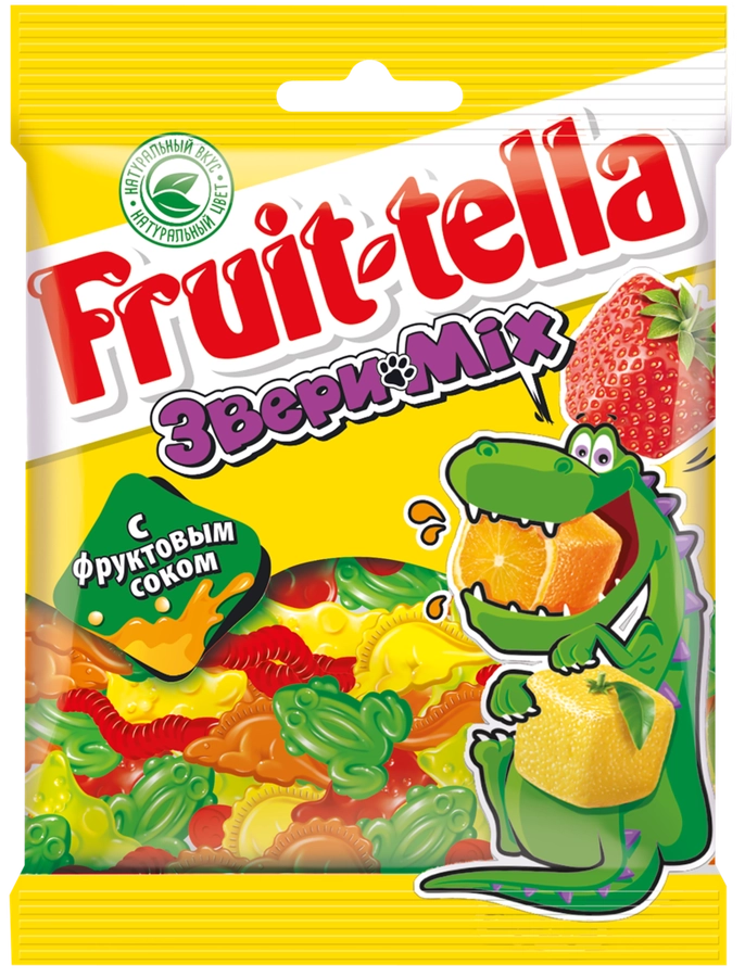 Мармелад жевательный FRUIT-TELLA Звери микс, 70г