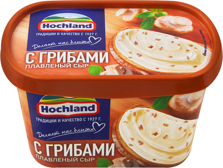 Сыр плавленый HOCHLAND с грибами 55%, без змж, 400г