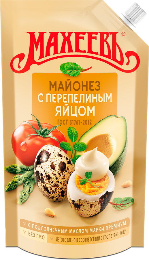 Майонез МАХЕЕВЪ с перепелиным яйцом 67%, 400мл