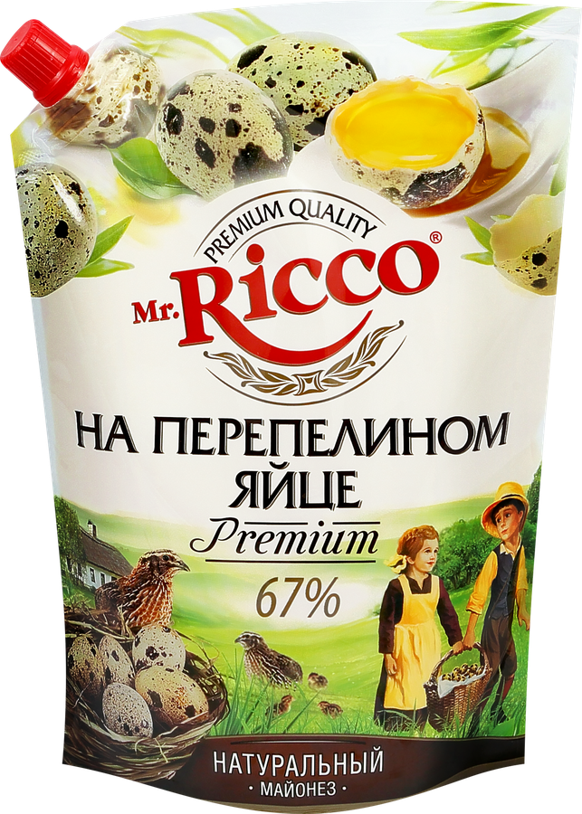 Майонез MR.RICCO Organic на перепелином яйце 67%, 800мл