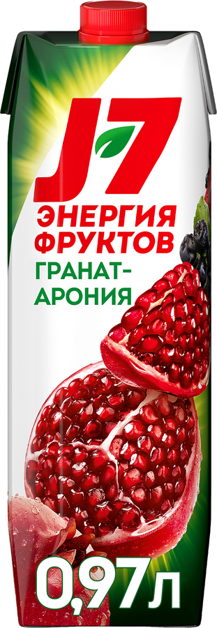 Нектар J7 Гранат, черноплодная рябина осветленный, 0.97л