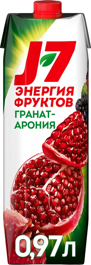 Нектар J7 Гранат, черноплодная рябина осветленный, 0.97л