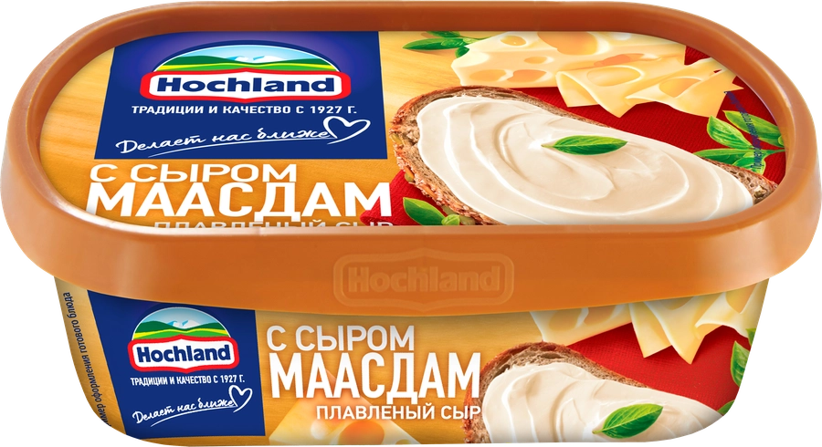 Сыр плавленый HOCHLAND с сыром маасдам 50%, без змж, 200г