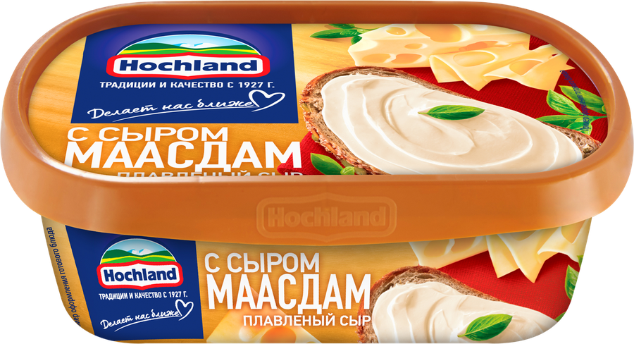 Сыр плавленый HOCHLAND с сыром маасдам 50%, без змж, 200г