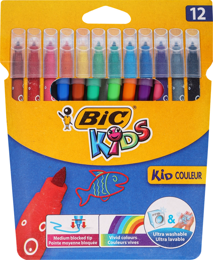 Фломастеры BIC Kids Couleur 12 цветов Арт. 841798