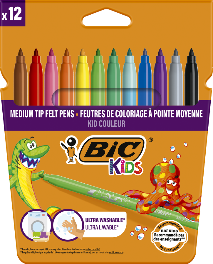 Фломастеры BIC Kids Kid Couleur, 12шт
