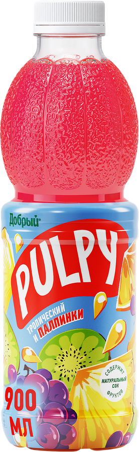 Напиток сокосодержащий ДОБРЫЙ Pulpy Тропический, 0.9л