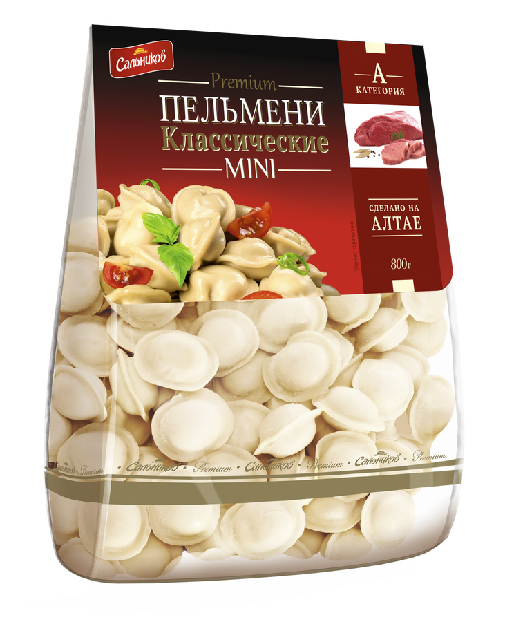 Пельмени САЛЬНИКОВ Premium Классические Mini, категория А, 800г, превью