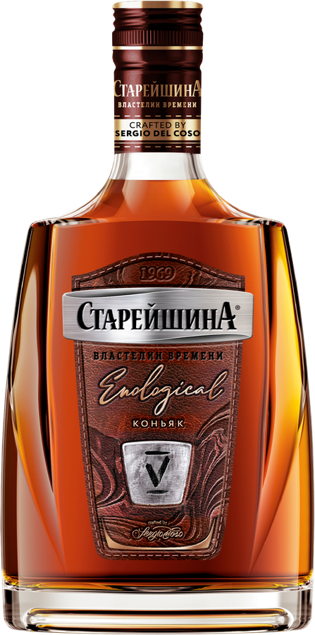 Коньяк СТАРЕЙШИНА ТРЭВЕЛ 5 лет 40%, 0.25л