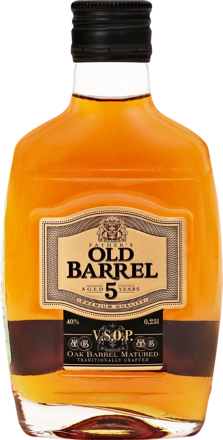 Коньяк FATHER'S OLD BARREL Баррель 5 лет 40%, 0.25л