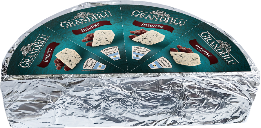Сыр MILKANA GrandBlu Intense с голубой плесенью 50%, без змж, весовой