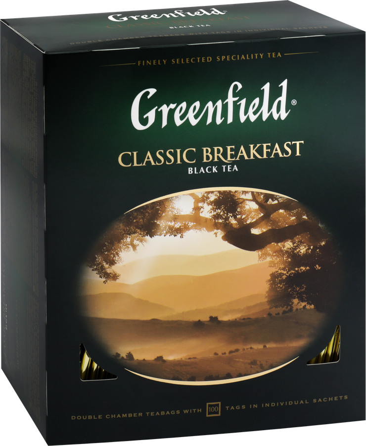 Чай черный GREENFIELD Classic Breakfast, 100пак, предпросмотр