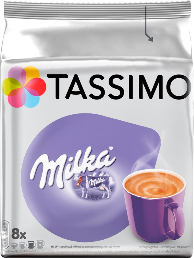 Какао в капсулах TASSIMO Milka, 8кап