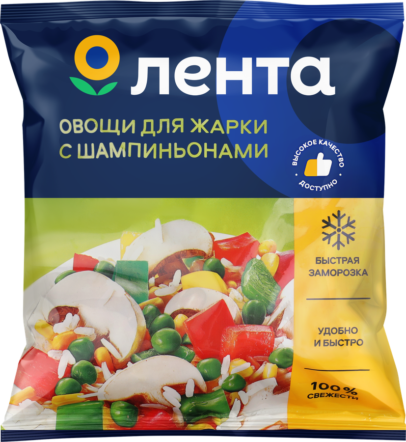 Смесь овощная ЛЕНТА Овощи для жарки, 400г