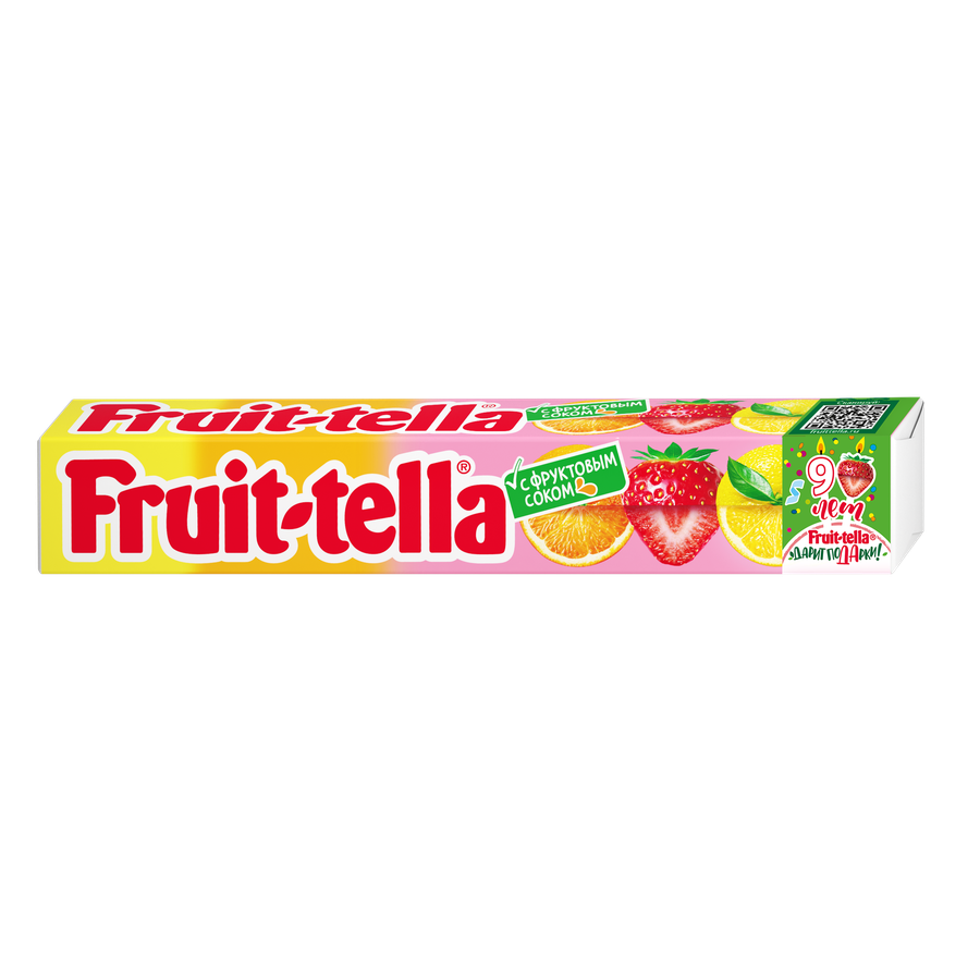 Конфета жевательная FRUIT-TELLA Ассорти, 41г