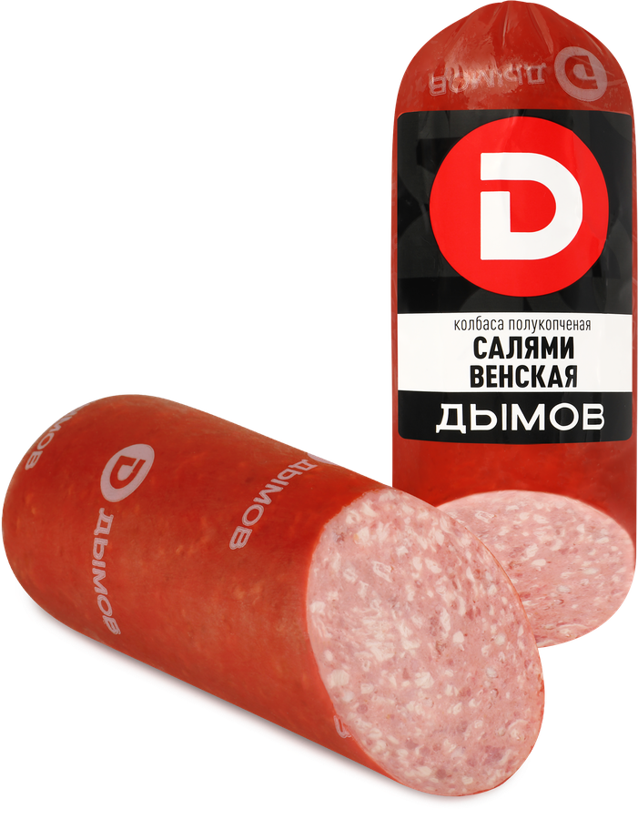 Колбаса полукопченая ДЫМОВ Салями Венская со срезом, 330г