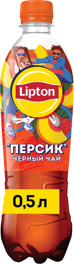 Напиток LIPTON Освежающий чай со вкусом персика негазированный, 0.5л