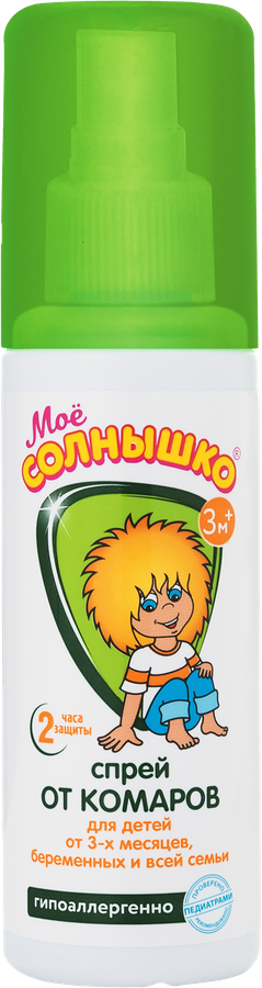 Спрей от комаров детский МОЕ СОЛНЫШКО защитный, 100мл