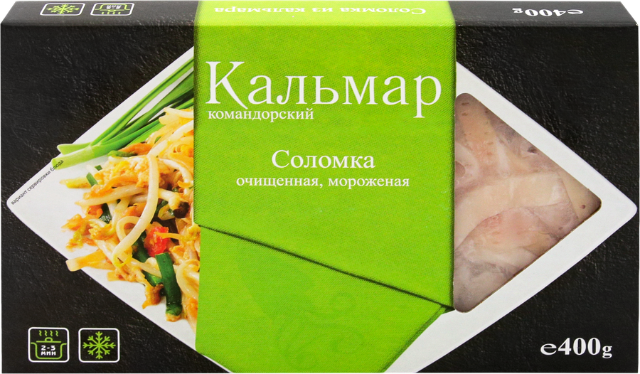 Кальмар замороженный AQUA PRODUKT соломка, 400г