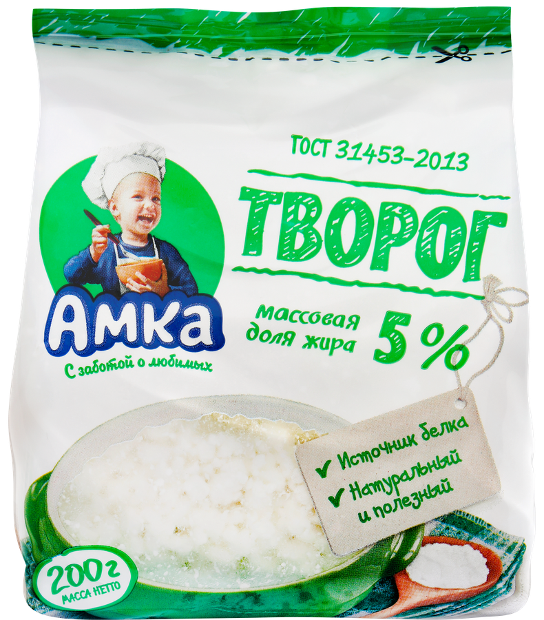 Творог АМКА 5%, без змж, 200г