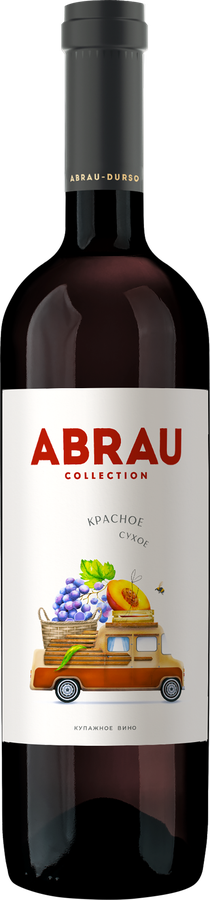 Вино АБРАУ Купаж красное сухое, 0.75л
