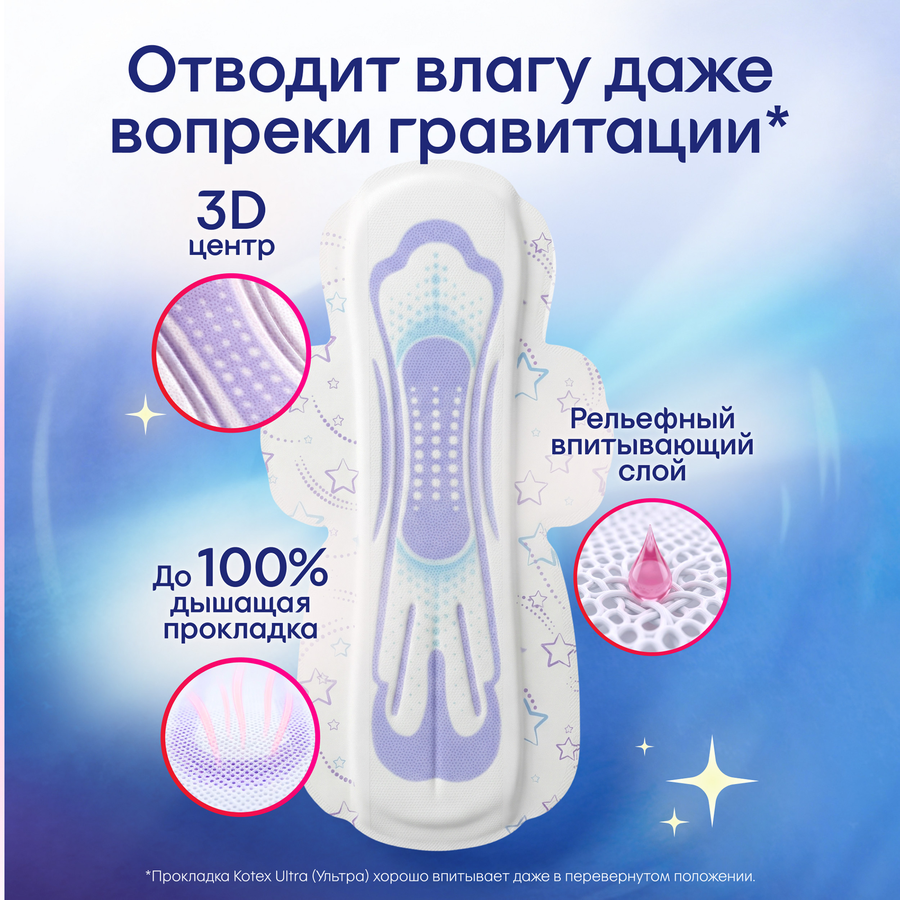 Прокладки ночные KOTEX Ultra, 14шт, предпросмотр