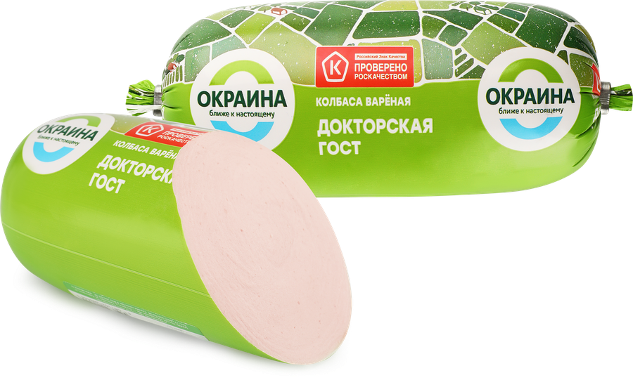 Колбаса вареная ОКРАИНА Докторская, 500г