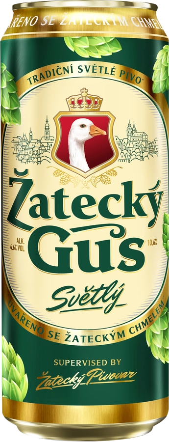 Пиво светлое ZATECKY GUS пастеризованное 4,6%, 0.45л