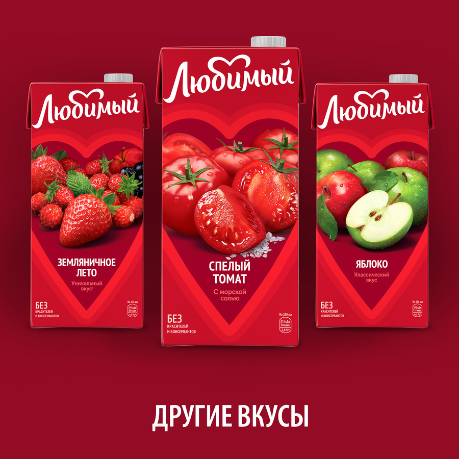 Нектар ЛЮБИМЫЙ Томатный с солью и мякотью, 0.95л, превью