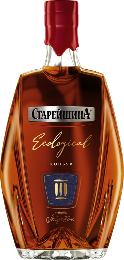 Коньяк СТАРЕЙШИНА 3 года 40%, 0.5л
