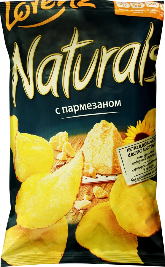 Чипсы картофельные NATURALS с пармезаном, 100г