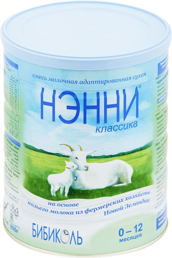 Смесь НЭННИ Классика на основе козьего молока, с 0 месяцев, 800г