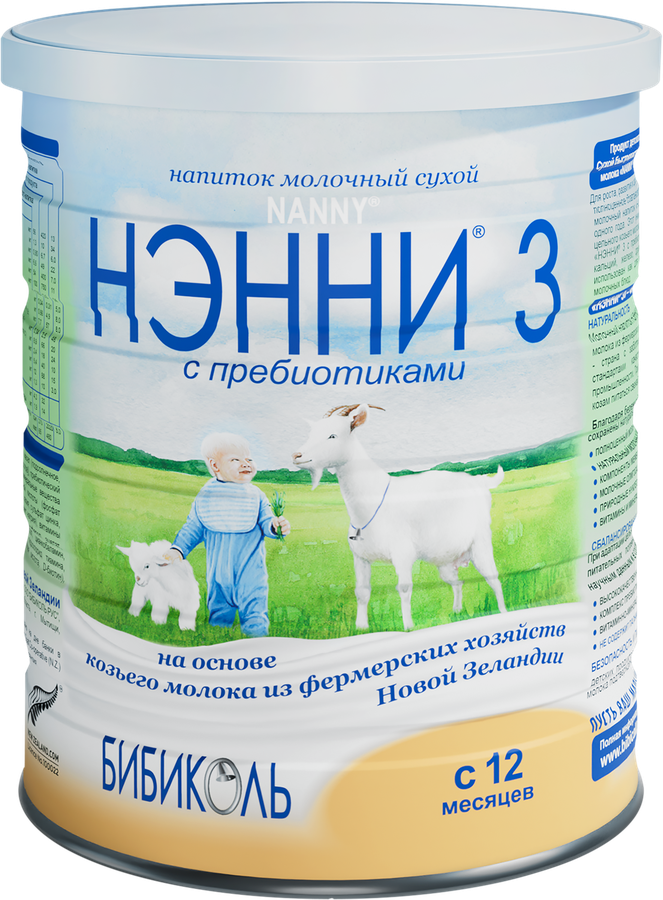 Напиток НЭННИ 3 на основе козьего молока, с 12 месяцев, 800г