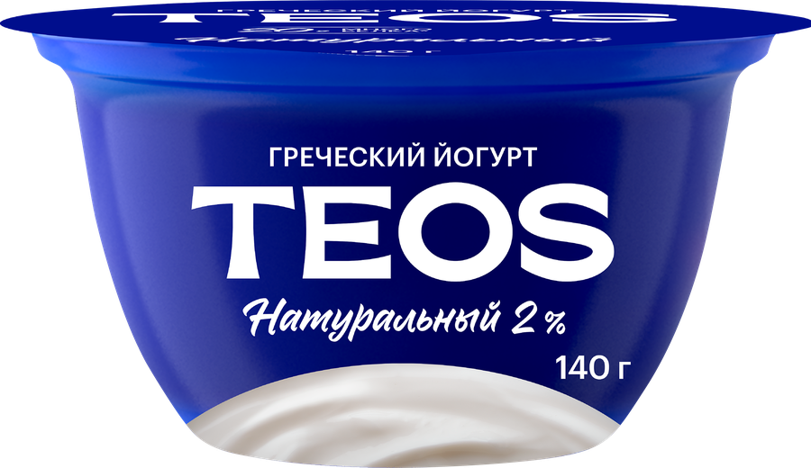 Йогурт TEOS Греческий 2%, без змж, 140г