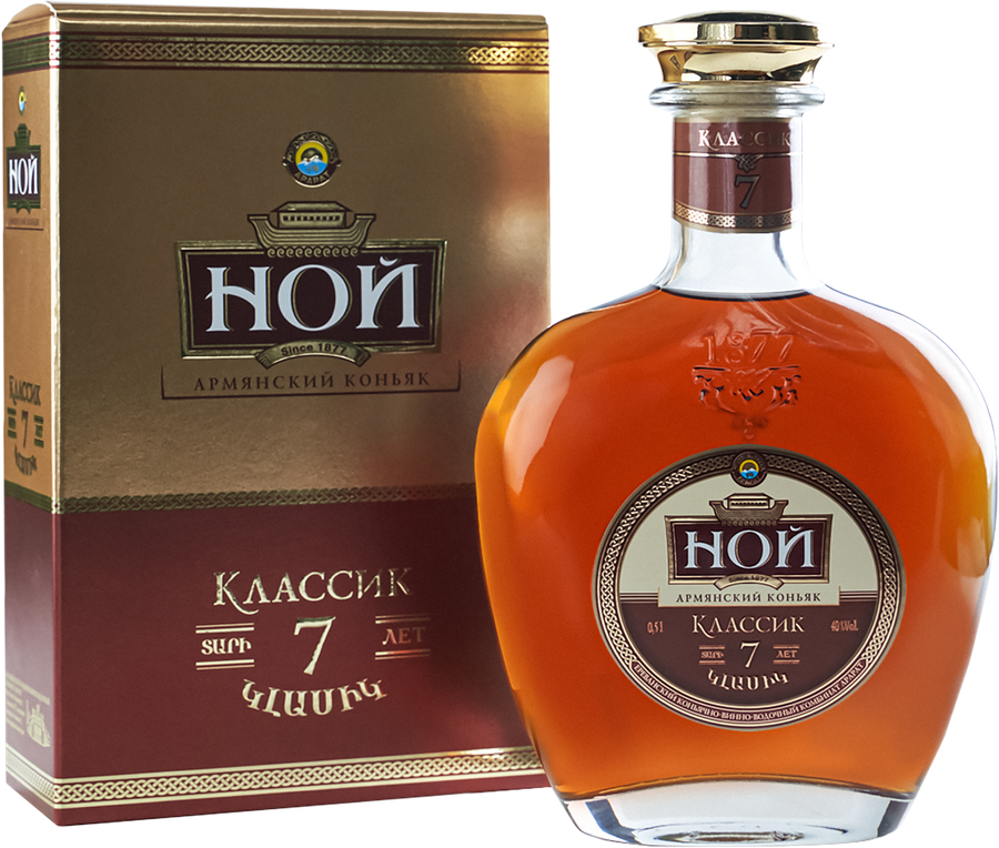 Коньяк НОЙ Классик КВ марочный 7 лет 40%, п/у, 0.5л