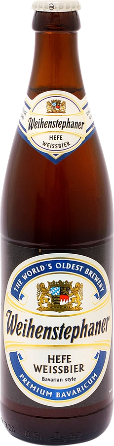 Пиво светлое WEIHENSTEPHANER Hefe Weissbier нефильтрованное 
пастеризованное 5,4%, 0.5л