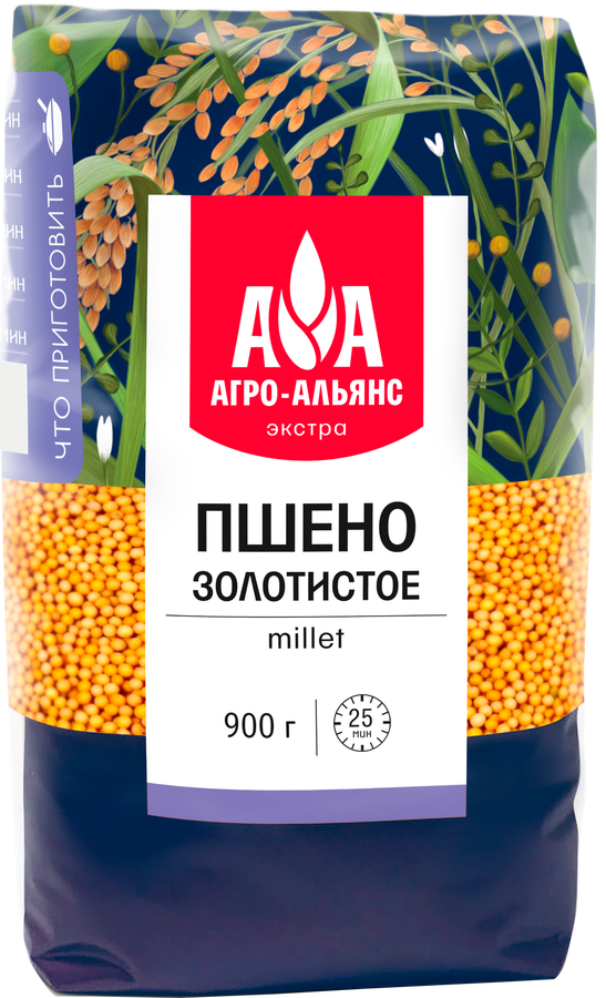 Пшено АГРО-АЛЬЯНС Экстра, 900г