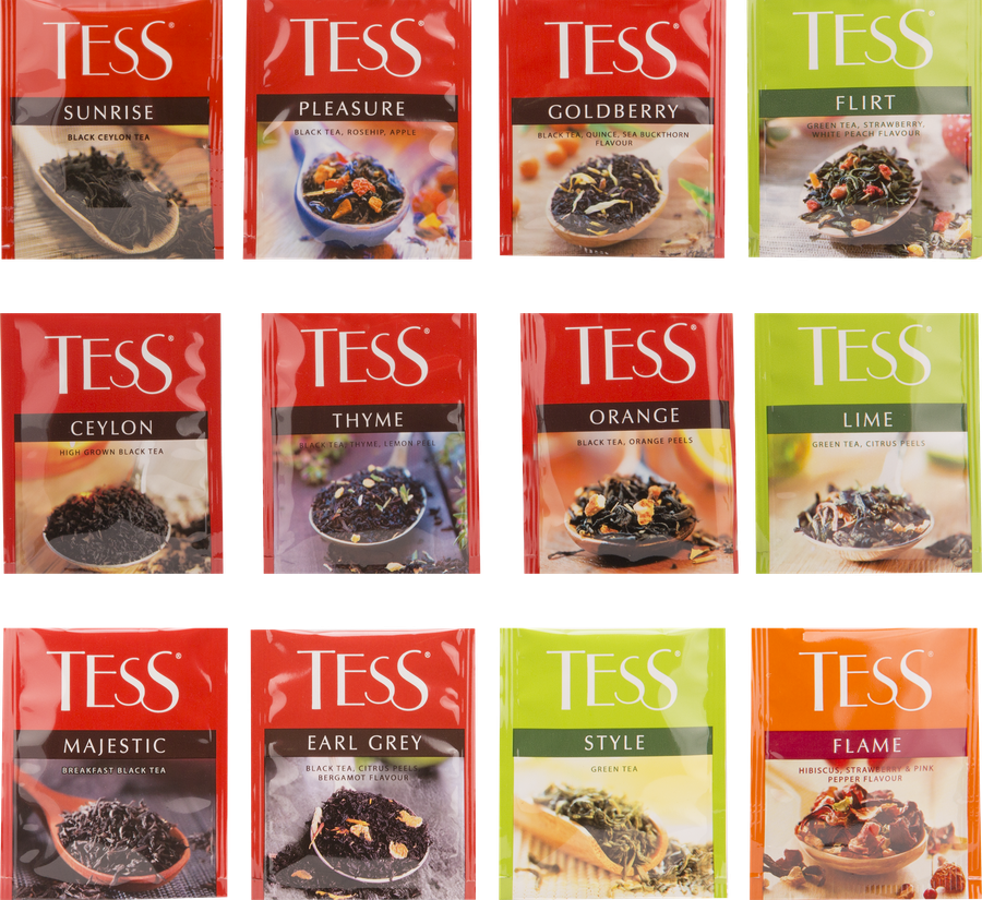 Набор чая и чайных напитков TESS Tea Bag Collection 12 видов, 60пак, предпросмотр