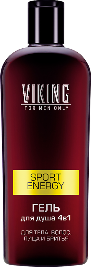 Гель для душа VIKING 4в1 Sport Energy, 300мл
