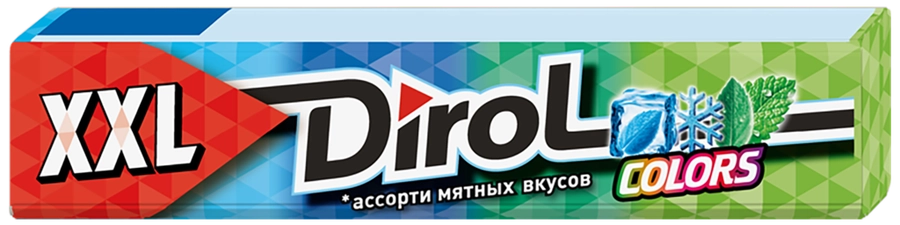 Жевательная резинка DIROL Colors XXL ассорти мятных вкусов, 19г