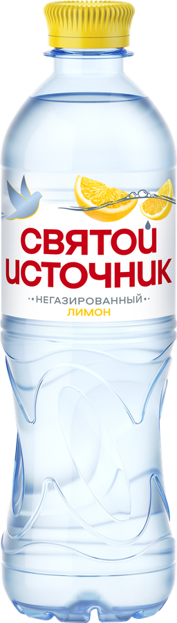 Напиток СВЯТОЙ ИСТОЧНИК природная вода + лимон негазированный, 0.5л