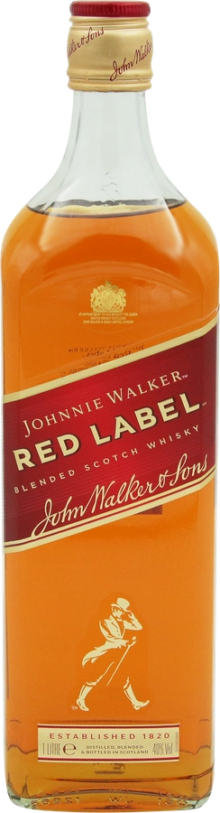 Виски JOHNNIE WALKER Red Label Шотландский купажированный, 40%, 1л