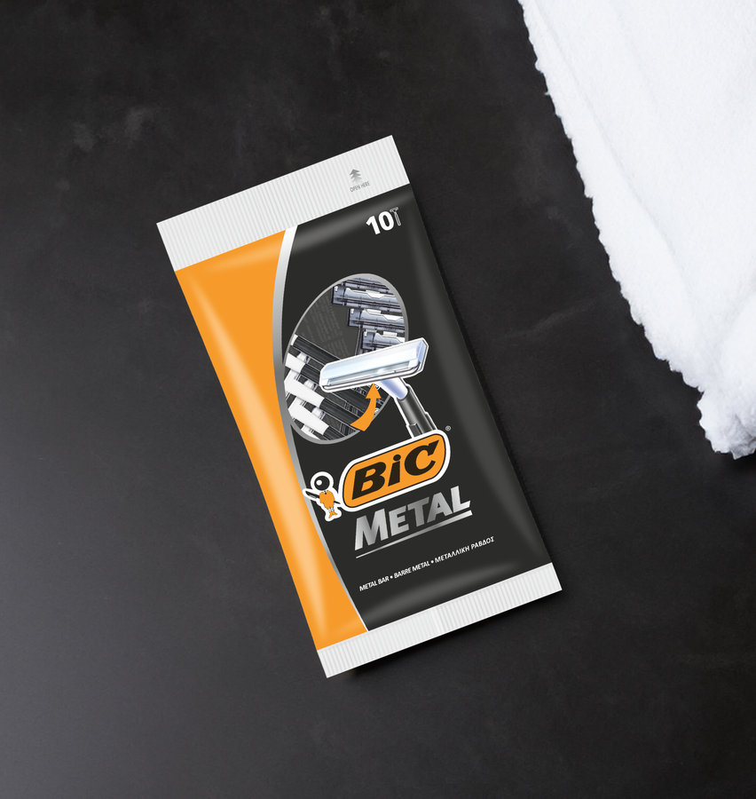 Бритва одноразовая мужская BIC Metal 1 лезвие, защитная металлическая полоска, 10шт, превью
