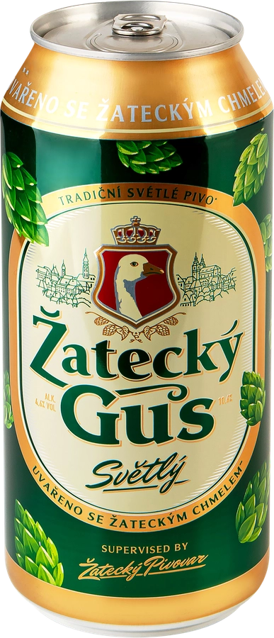 Пиво светлое ZATECKY GUS пастеризованное 4,6%, 0.9л