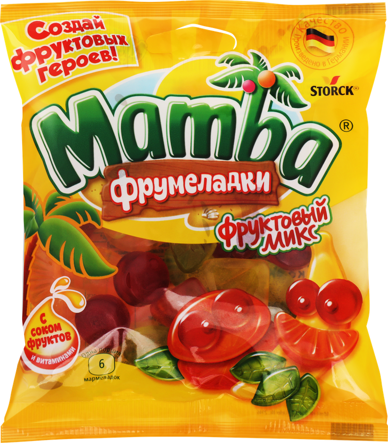 Мармелад жевательный MAMBA Фрумеладки Фруктовый микс, 72г