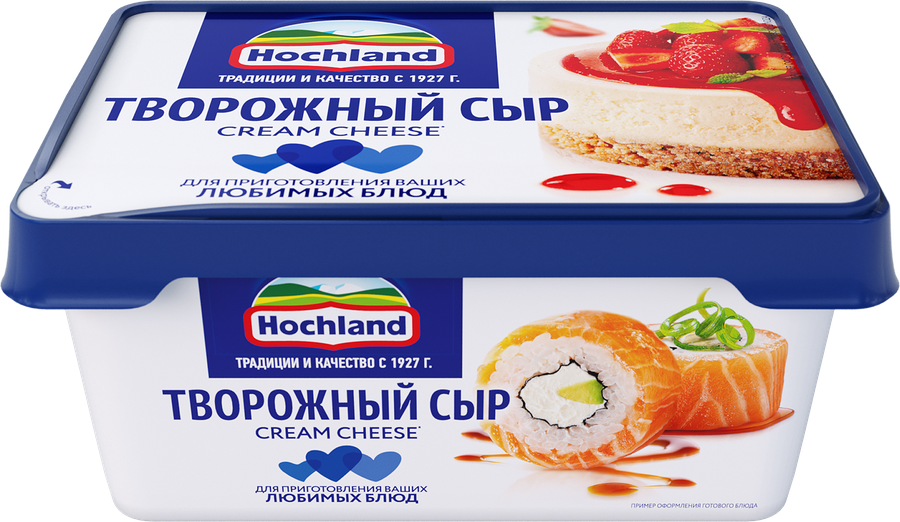Сыр творожный HOCHLAND Для кулинарии: для горячих и холодных блюд 65%, без змж, 400г